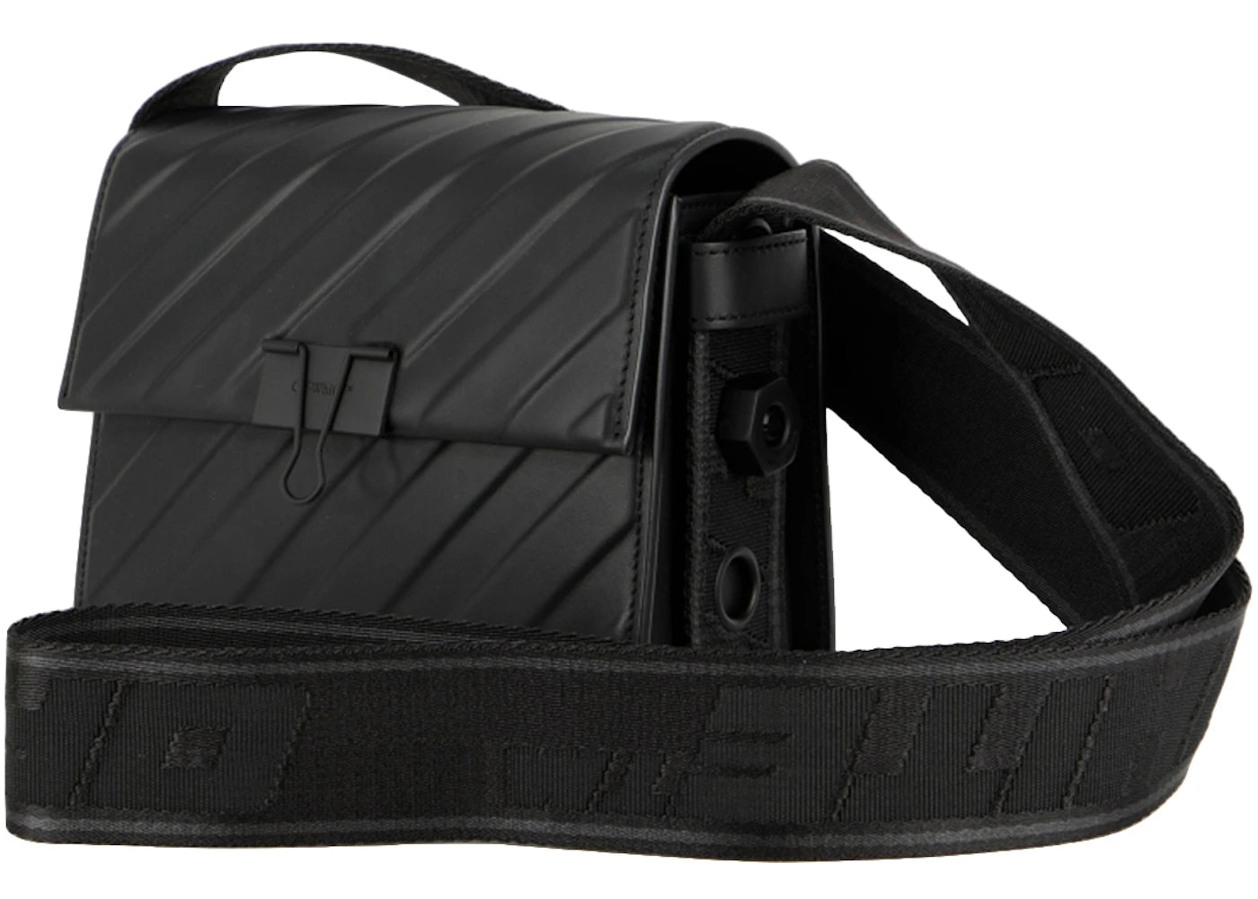 off-white clipper bag black