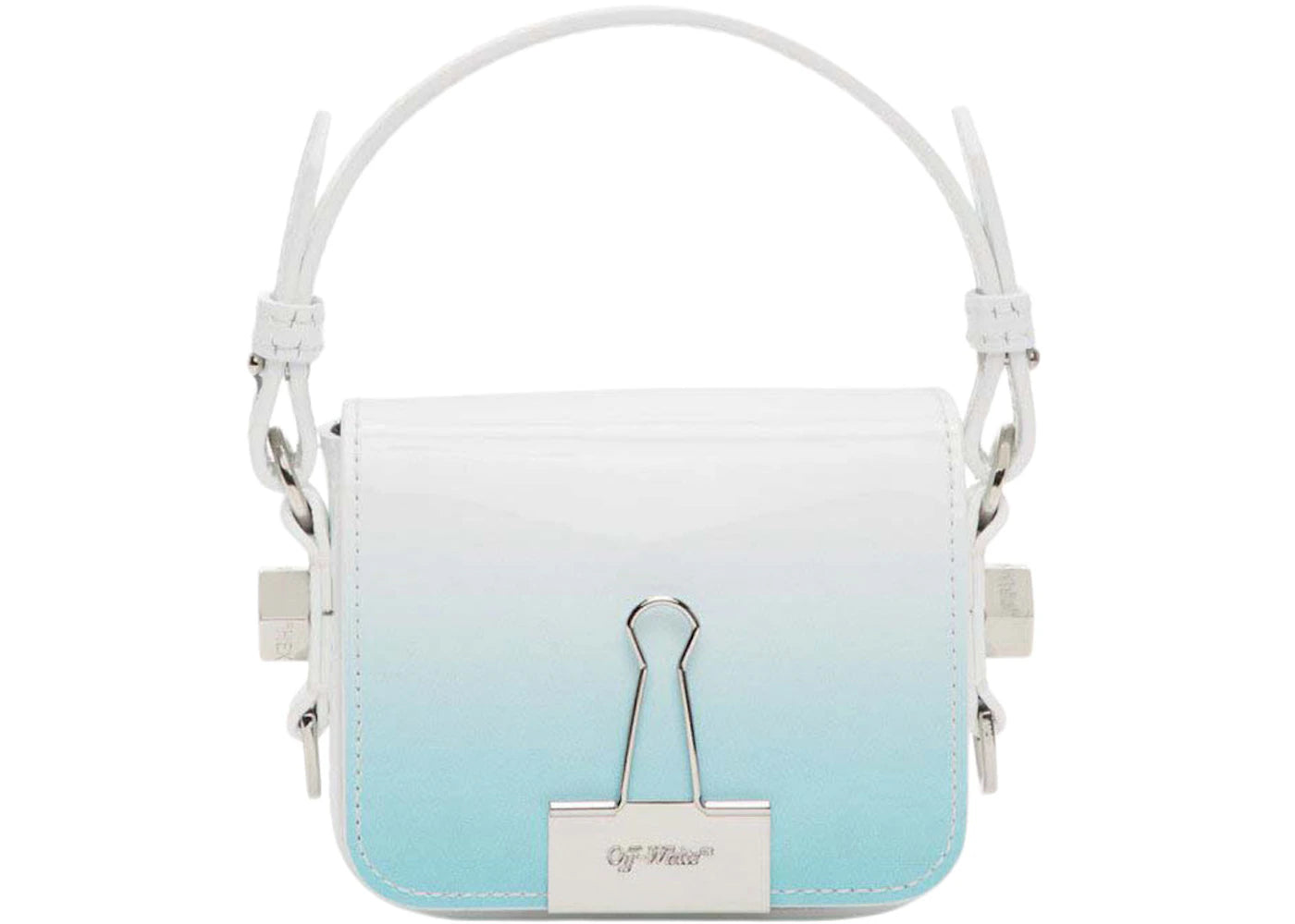 off-white degrade baby flap bag light blue