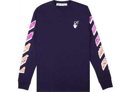 off-white diag marker arrow l/s tee purple