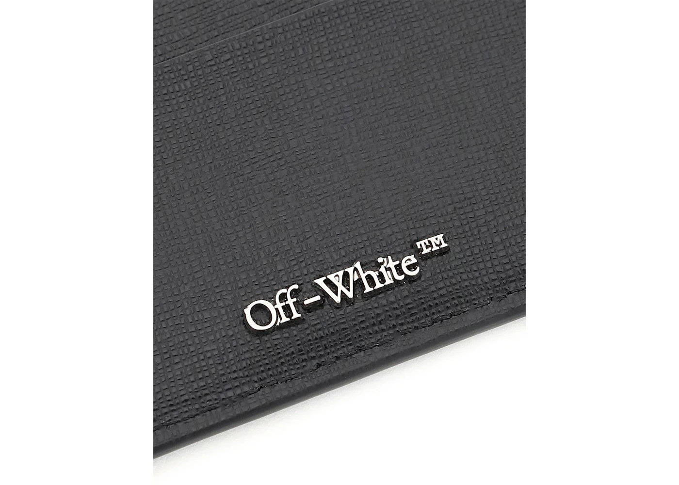 off-white diag print (2 card slot) card holder black 