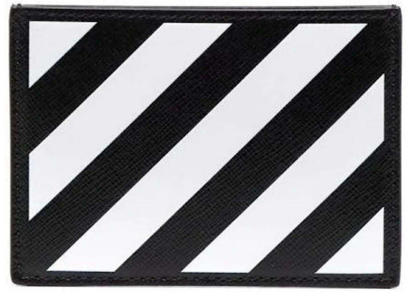 Off-White Diag Saf Binder Card Holder Black/White