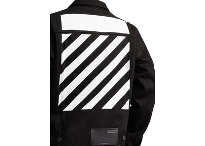 off-white diag-stripe denim jacket black/white