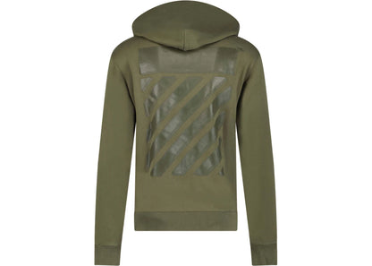 off-white diag tab hoodie army green