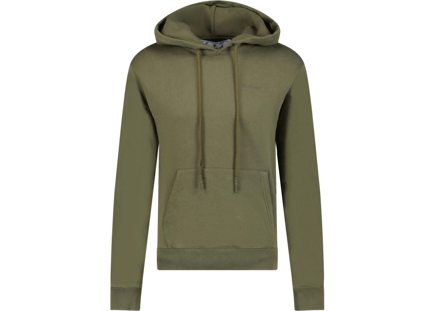 off-white diag tab hoodie army green