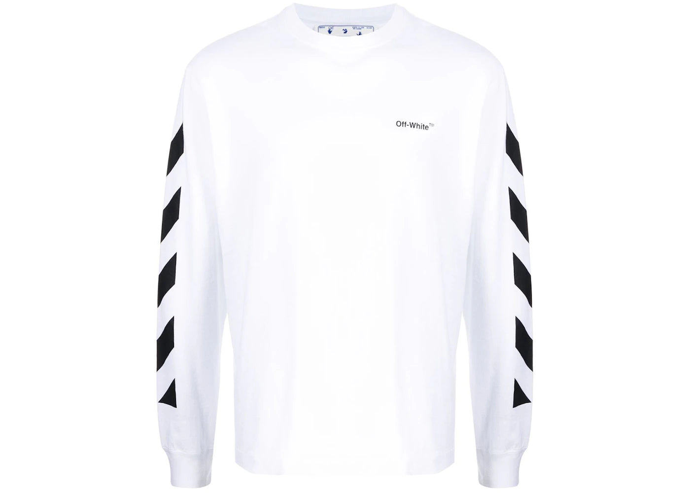 off-white diagonal helvetica long sleeve t-shirt white/black