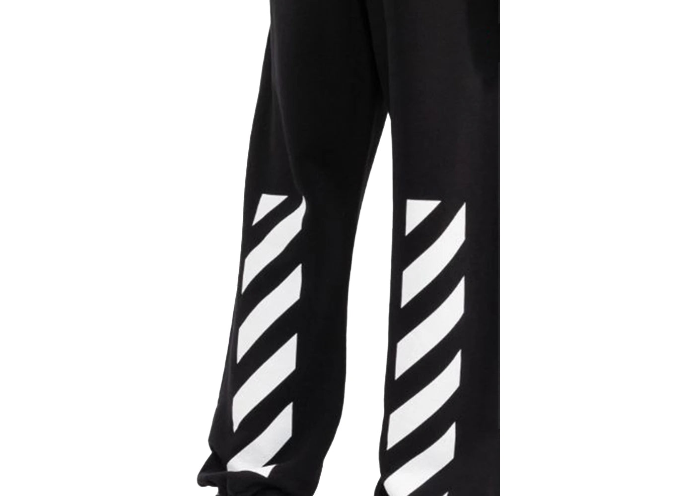 off-white diagonal helvetica slim sweatpants black/white