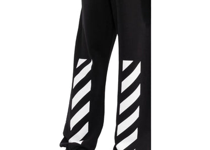 off-white diagonal helvetica slim sweatpants black/white