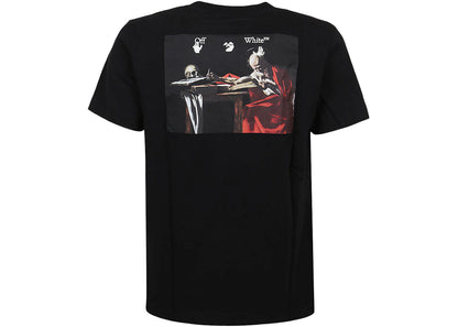 off-white drowning man logo caravaggio saint jerome writing print t-shirt black/multi