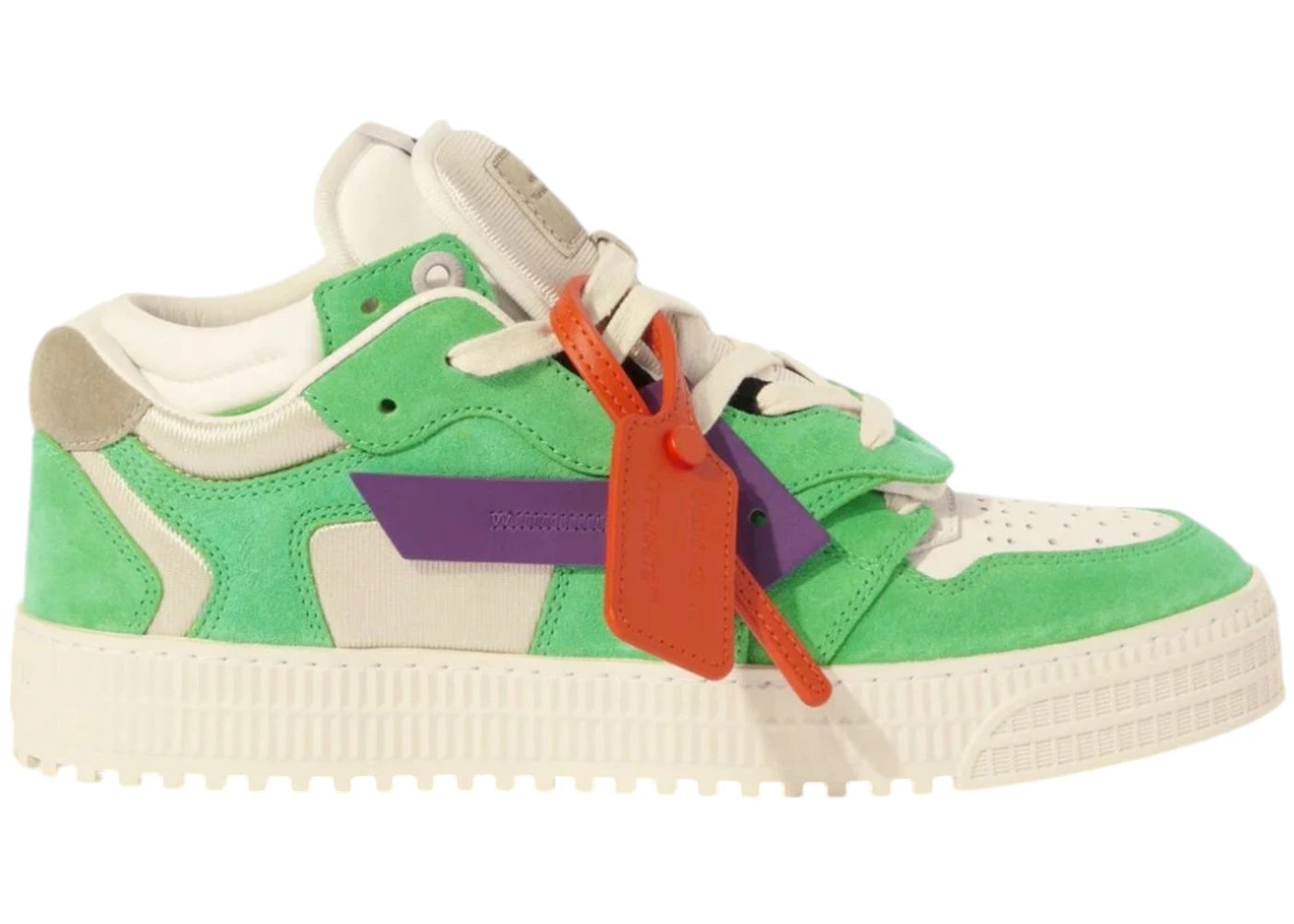 Off-White Floating Arrow Low Neon Green Purple