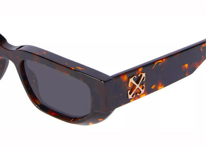 off-white greeley square sunglasses havana/dark grey (oeri115s24pla0016007-fr)