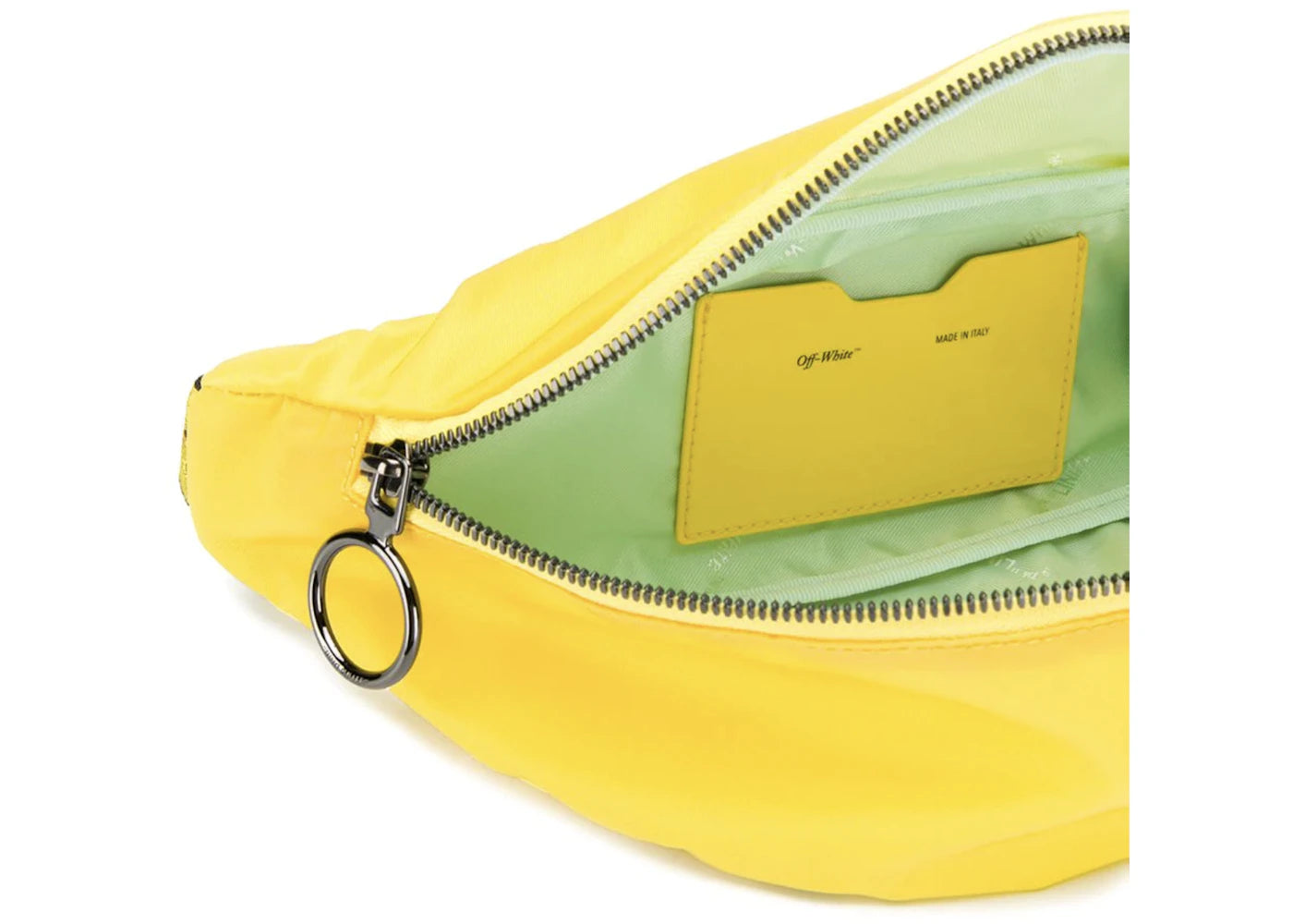 off-white industrial-strap belt bag yellow