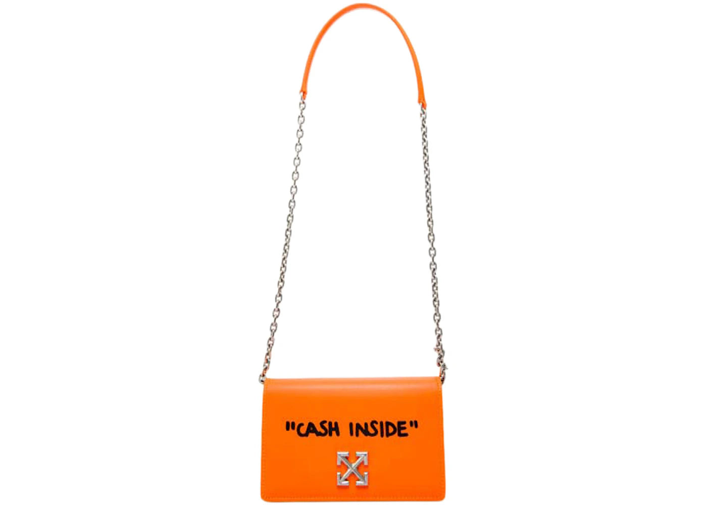 off-white jitney 0.5 crossbody bag orange/black