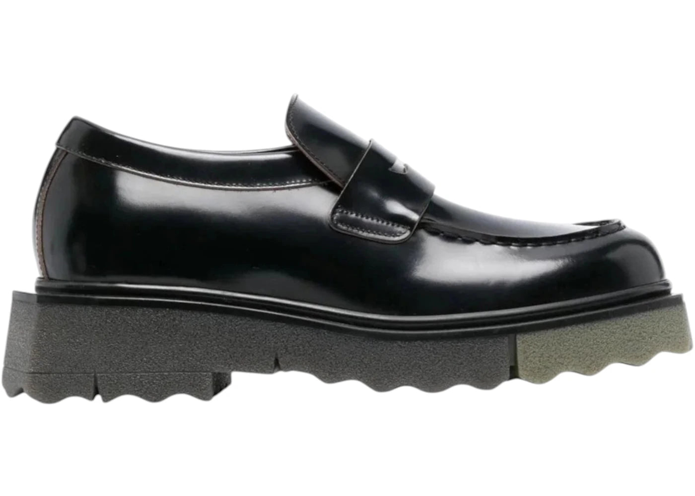 Off-White Leather Sponge Loafer Black