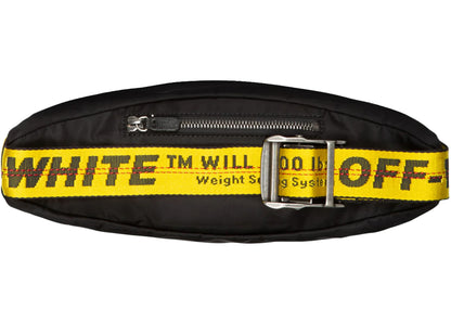 off-white ow logo nylon belt bag black