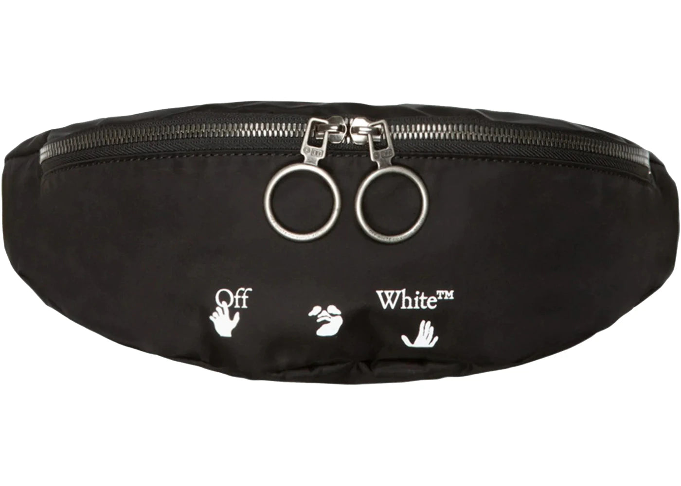 off-white ow logo nylon belt bag black