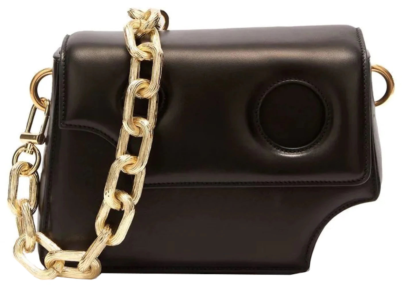 off-white logo print shoulder bag black