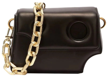 off-white logo print shoulder bag black