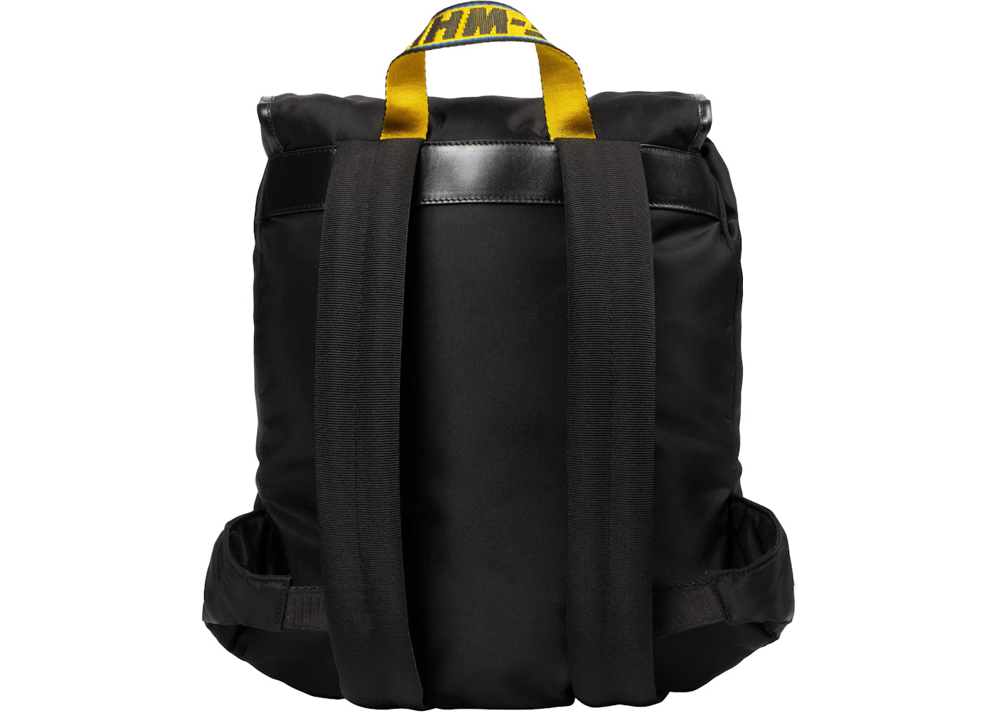 off-white logo strap backpack black/yellow 