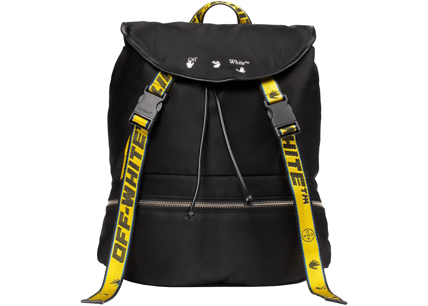 Off-White Logo Strap Backpack Black/Yellow