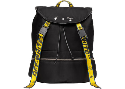 Off-White Logo Strap Backpack Black/Yellow