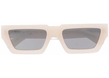 off-white manchester rectangular frame sunglasses beige silver white (oeri002y21pla0016172) No Find
