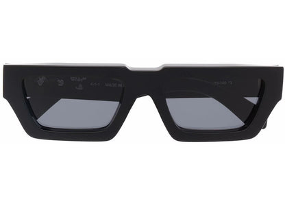off-white manchester rectangular frame sunglasses black/dark grey/white (oeri002y21pla0011007)