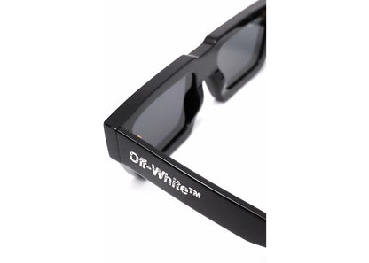 off-white manchester rectangular frame sunglasses black/dark grey/white (oeri002y21pla0011007)