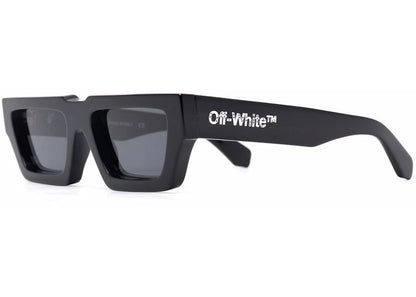 off-white manchester rectangular frame sunglasses black/dark grey/white (oeri002y21pla0011007)