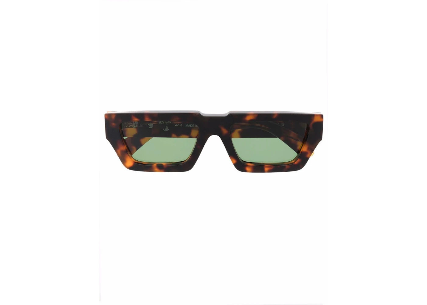 off-white manchester rectangular frame sunglasses brown/green/white (oeri002y21pla0016055)