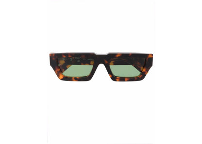 off-white manchester rectangular frame sunglasses brown/green/white (oeri002y21pla0016055)