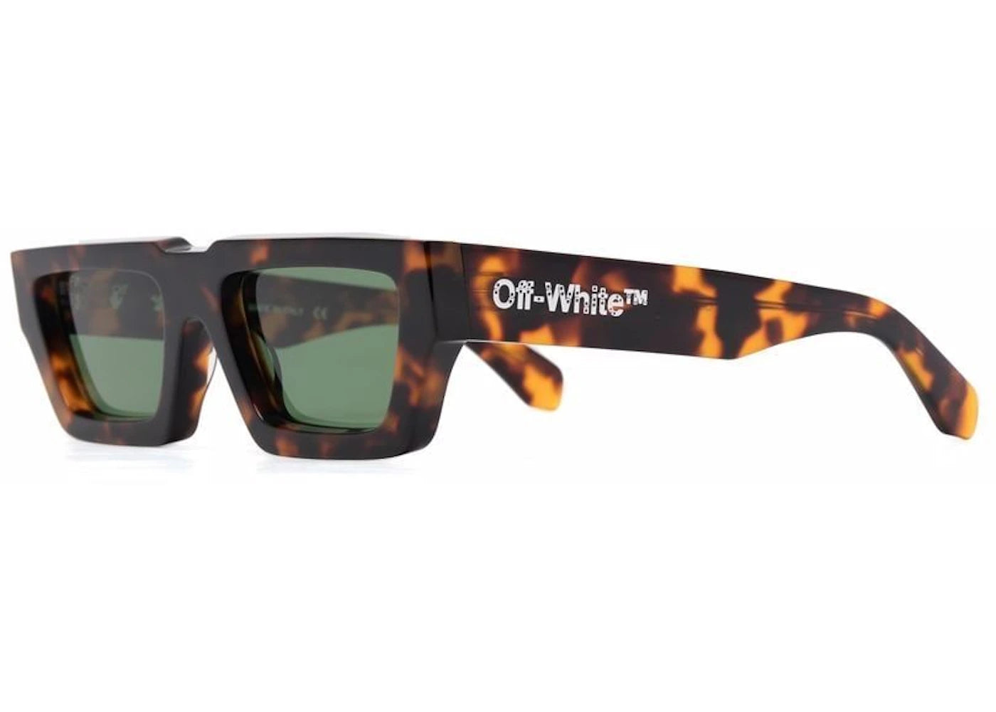 Off-White Manchester Rectangular Frame Sunglasses Brown Green White (Oeri002Y21Pla0016055)