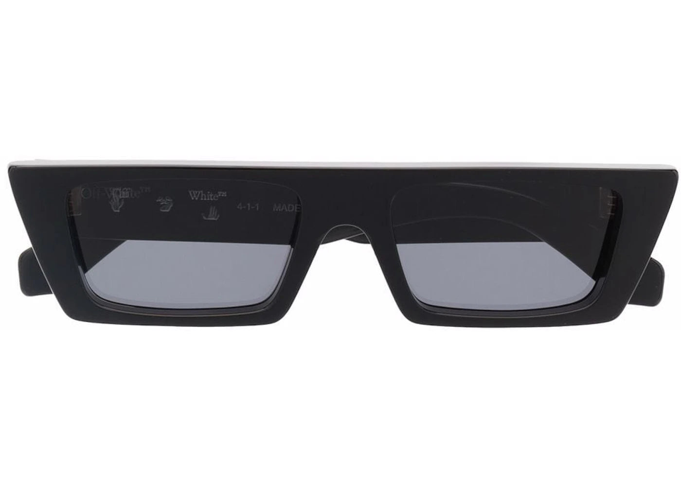 off-white marfa rectangular frame sunglasses black/dark grey/white (oeri010y21pla0011007)