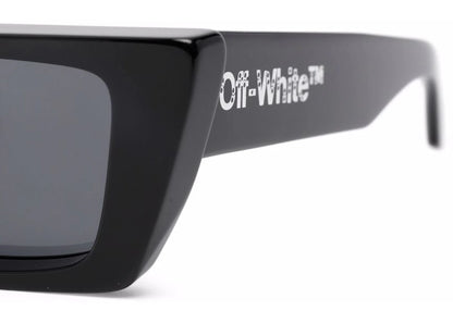 off-white marfa rectangular frame sunglasses black/dark grey/white (oeri010y21pla0011007)