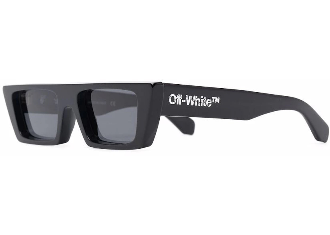 Off-White Marfa Rectangular Frame Sunglasses Black Dark Grey White (Oeri010Y21Pla0011007)