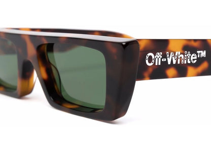 off-white marfa rectangular frame sunglasses brown green white (oeri010y21pla0016055) No Find