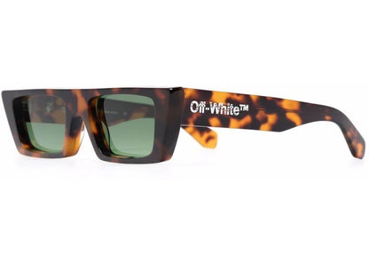 Off-White Marfa Rectangular Frame Sunglasses Brown Green White (Oeri010Y21Pla0016055)