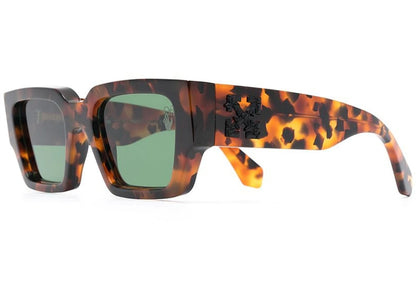 Off-White Mari Rectangular Frame Sunglasses Havana Brown Black (Omri010R21Pla0016010   Omri013S21Pla0016055)