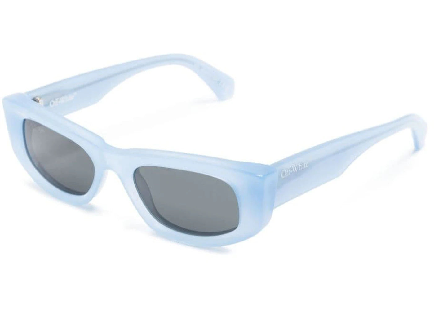off-white matera rectangle sunglasses light blue/grey (oeri090f23pla0014007)