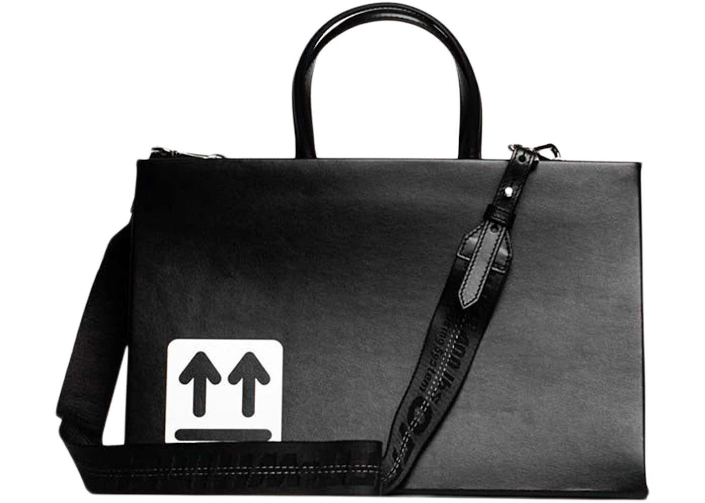 off-white medium box bag black/white