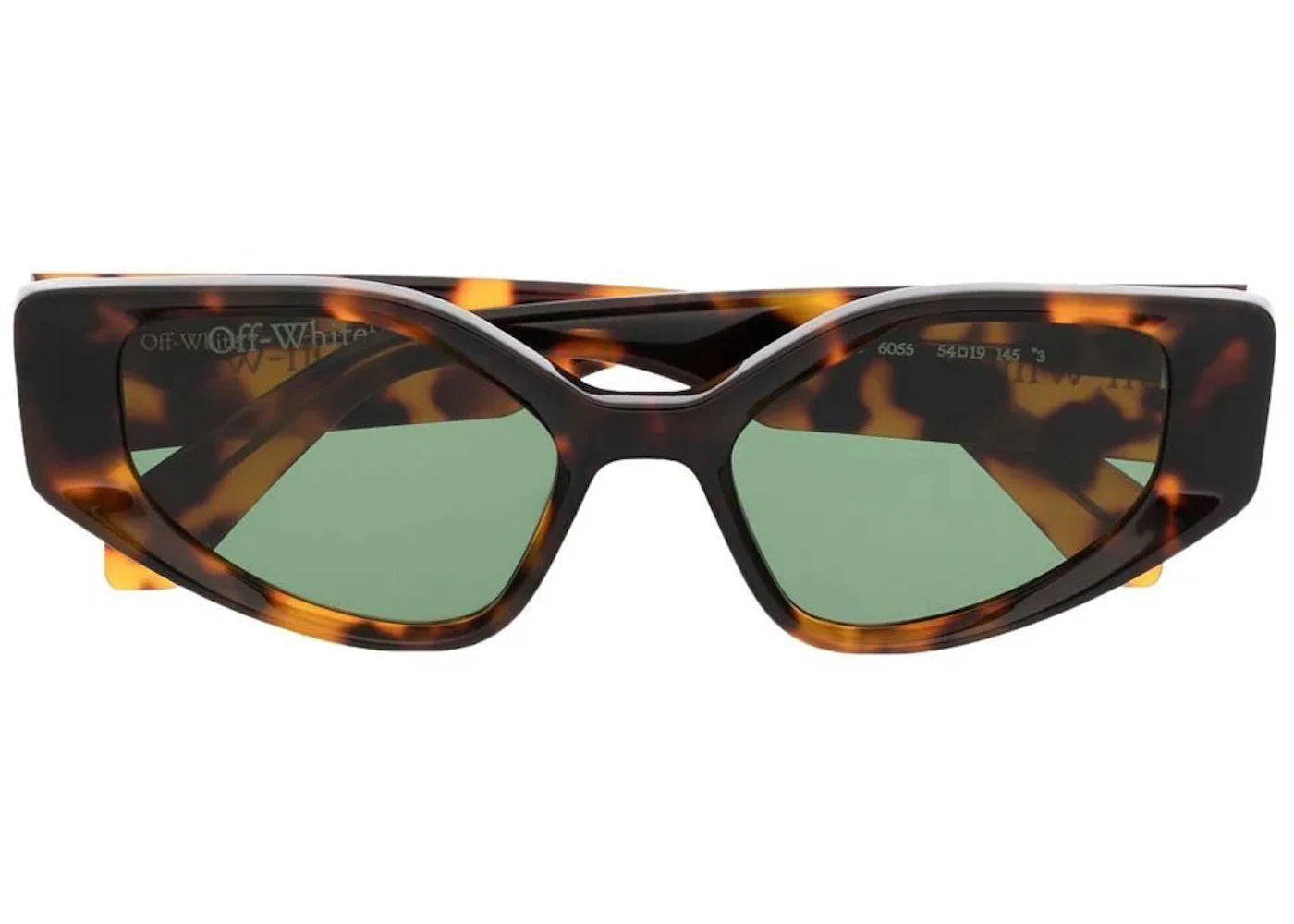 off-white memphis sunglasses havana/green (oeri063s23pla0016055)
