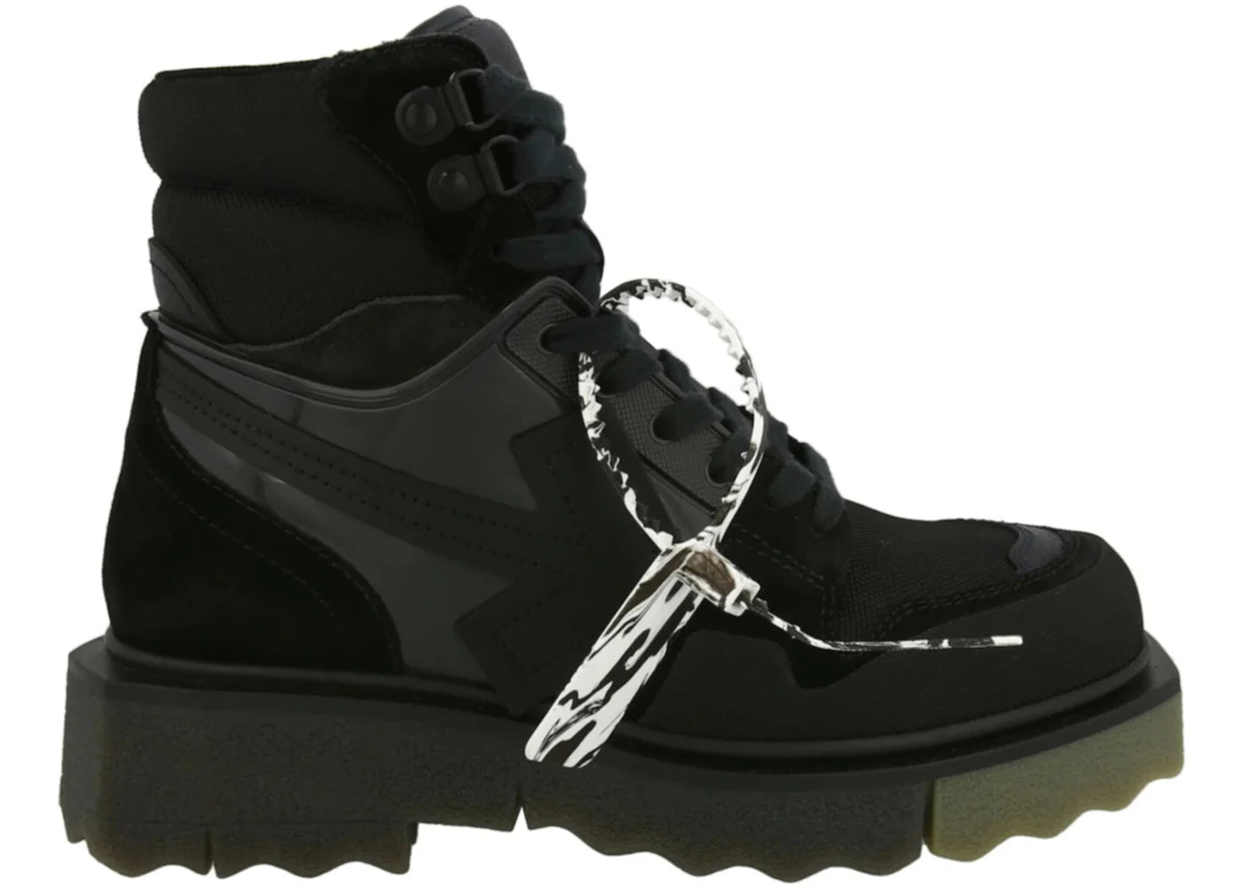 Off-White Mens Hiking Sponge Sneakerboot Black