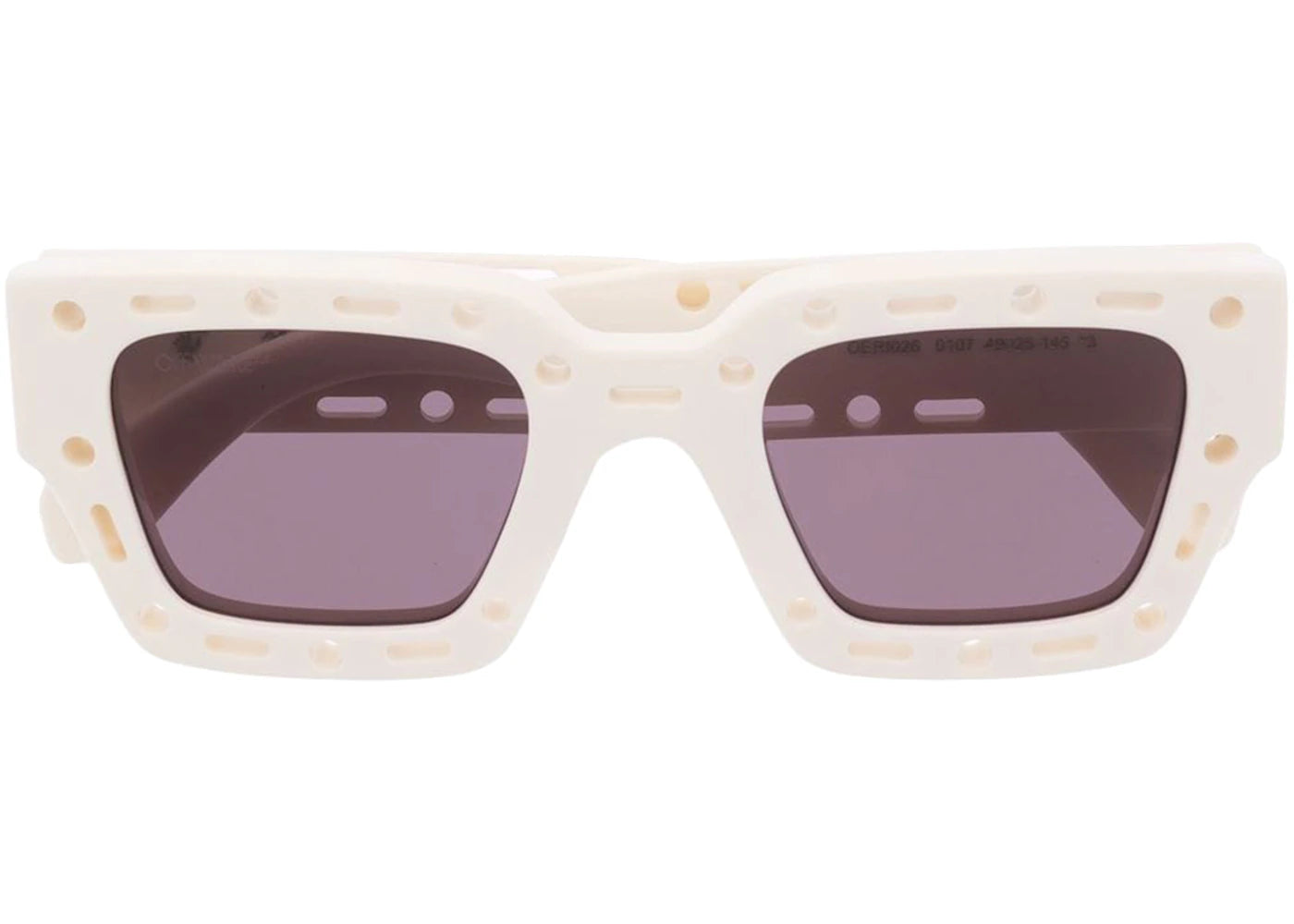 off-white mercer cut-out square frame sunglasses white/red (oeri026s22pla0010107)