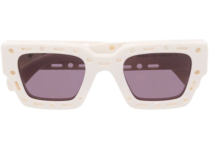 off-white mercer cut-out square frame sunglasses white/red (oeri026s22pla0010107)
