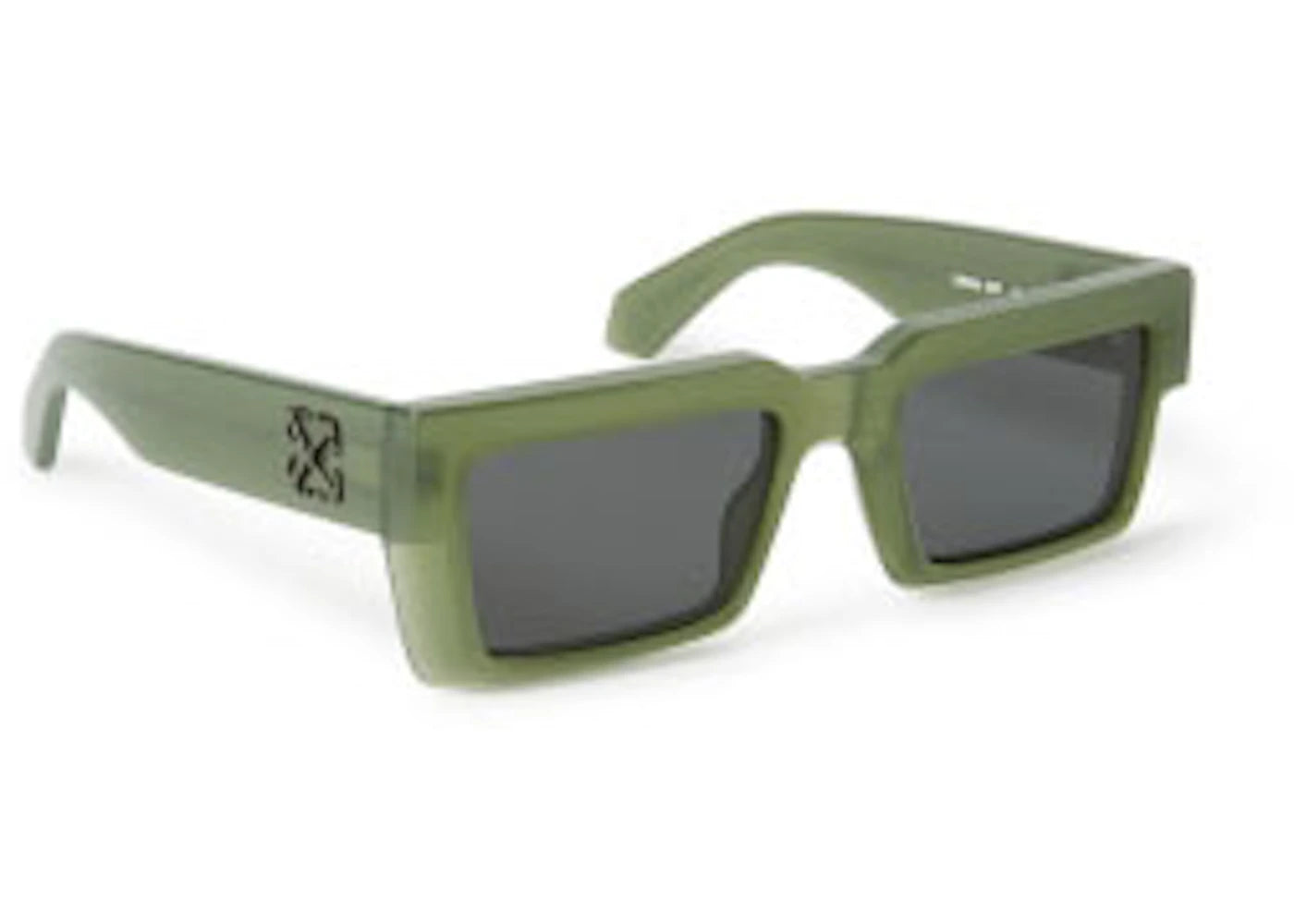 off-white moberly square sunglasses olive/dark grey (oeri114s24pla0015707-fr)