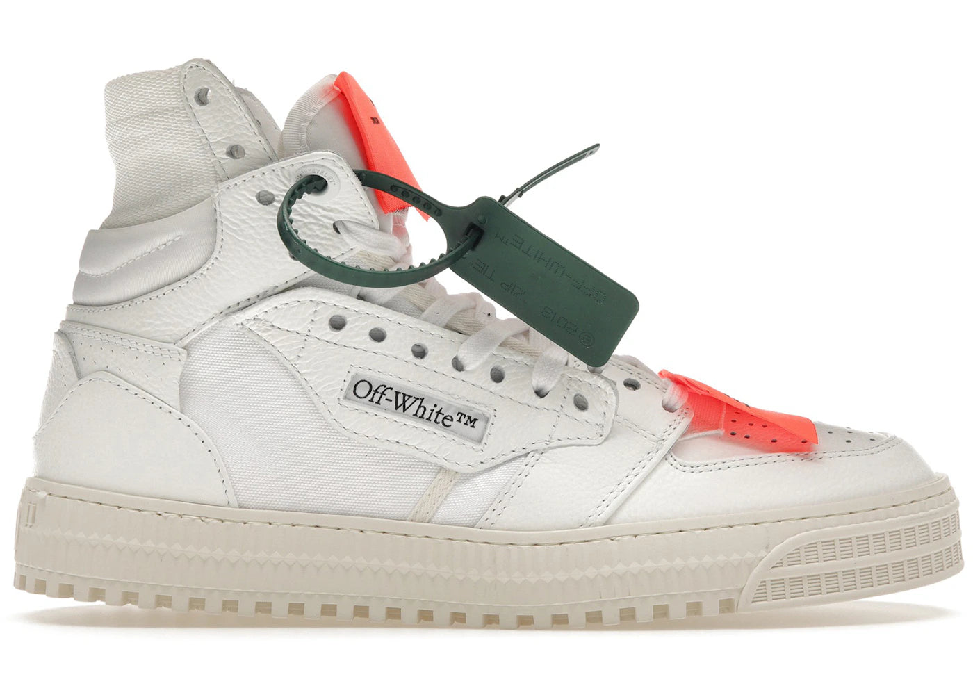 Off-White Off Court 3.0 Leather White White Orange (Bold Medial Logo)