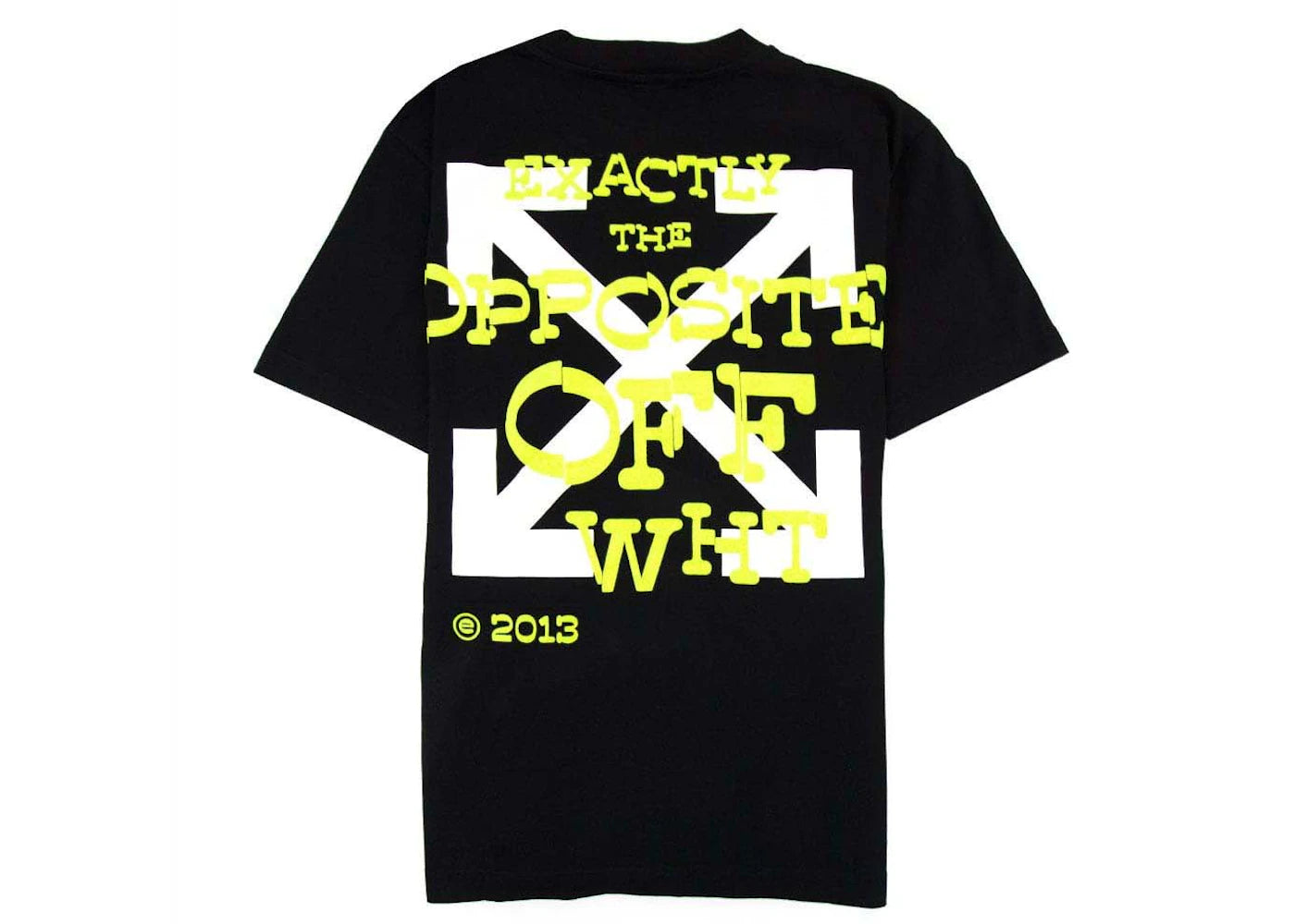 off-white opposite arrows s/s tee black/yellow
