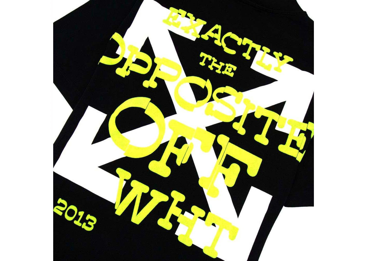 off-white opposite arrows s/s tee black/yellow
