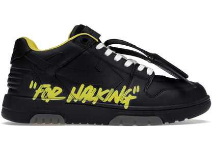 Off-White Out Of Office "Ooo" Low Tops For Walking Black Yellow