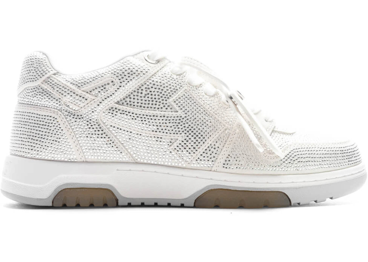 Off-White Out Of Office Ooo Low Tops Silver Strass