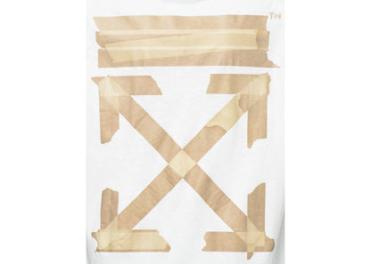off-white slim fit tape arrows t-shirt white/beige
